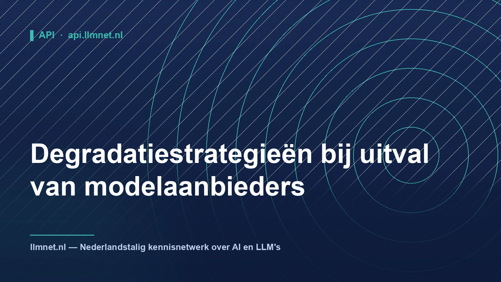 Degradatiestrategieën bij uitval van LLM-providers