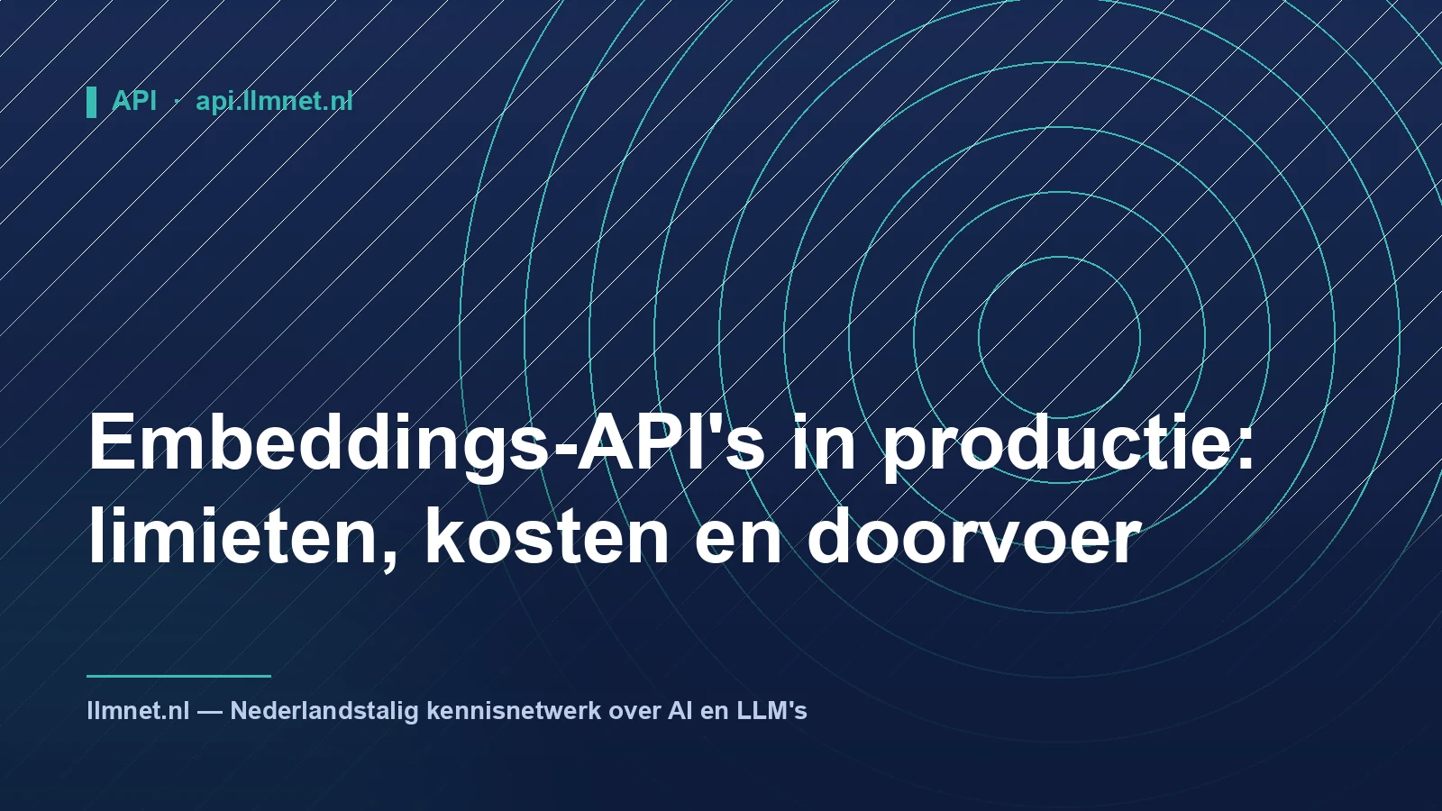 Illustratie: Embeddings-API's in productie: limieten en kosten