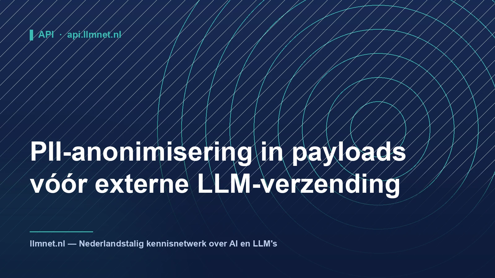 PII-anonimisering in payloads vóór externe LLM-verzending