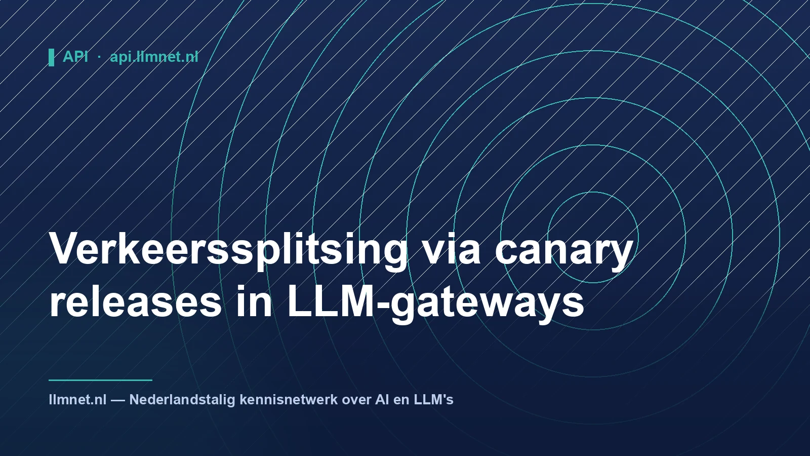 Verkeerssplitsing via canary releases in LLM-gateways